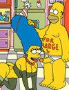 This XXX porn cartoon features Simpsons characters having crazy sex with each ot