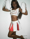 Long haired black maiden posing