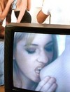 TV shows crazy threesome action which is filmed when two harlot babes and guy en