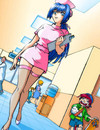 Manga chicks behaving naughty
