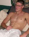 Yummy boy with glasses to cum on
