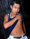 Asian gay with little but hungry rock pole posing and gladly showing himself