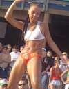 Tasty babes with perfect figures showing their moist bodies at the wild beach pa
