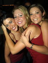 Horny gals flashing their juicy melons off on camera