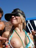 University girls make no secret of their tits and pussies at the beach party