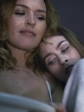Stepmom and daughter wintertime lesbian romance and sexual pleasure