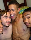 Dorm guys get party before they play amazing gay games and enjoy the orgy