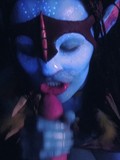 Anal fuck in the dark from your point of view with blue skinned Neytitty