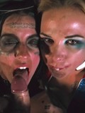 POV baseball bat insertion at the bar with Harley Quinn and her dirty friend