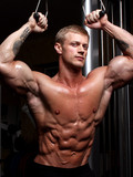 Perfect bodied bodybuilder Todd Morris with adorable body decides to show his di