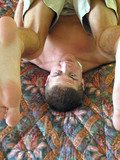 Devinlee Scott demonstrates his lovely toes during foot fetish photos for gay eyes
